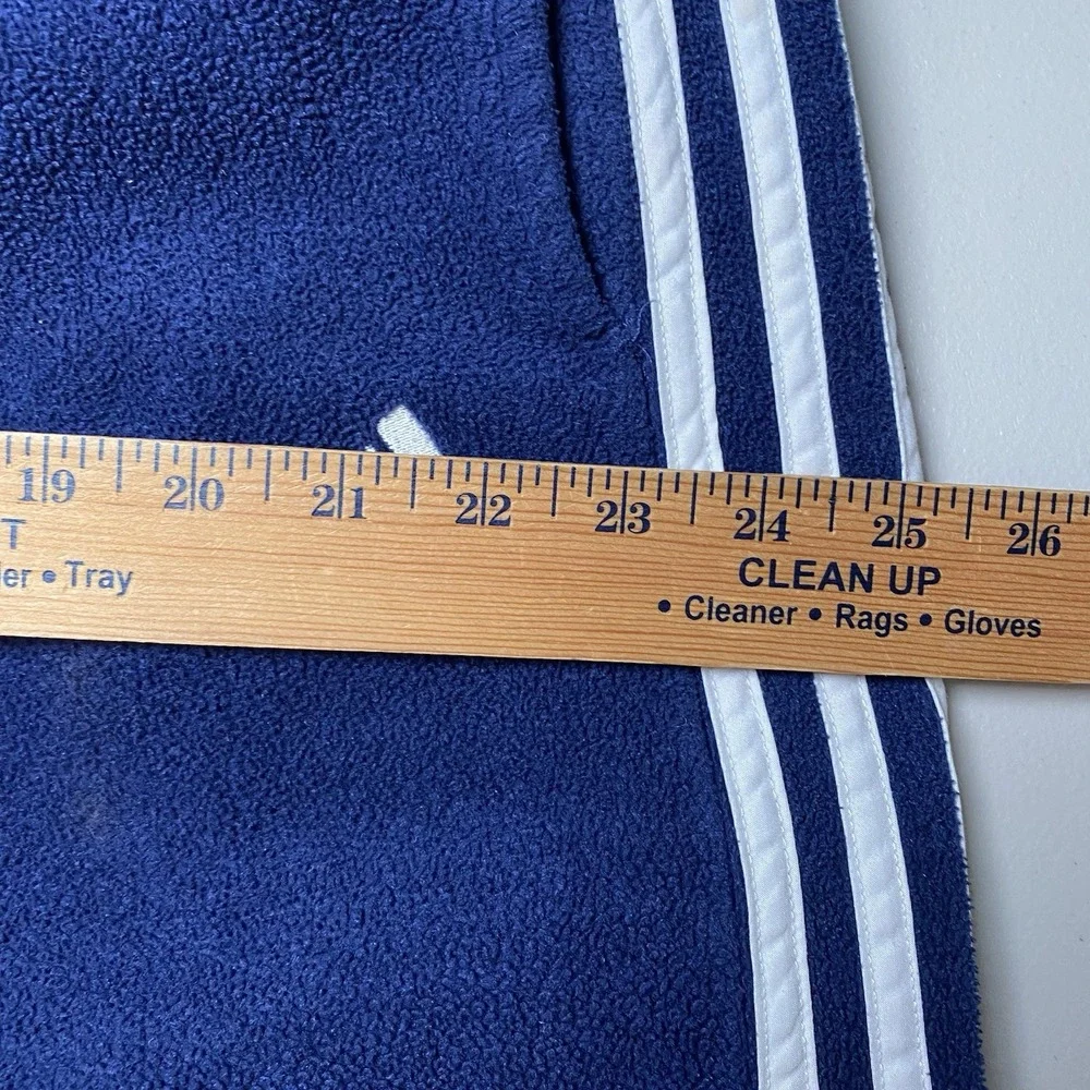 90s Adidas Sweatpants 2XL (Long) Pile Fleece Baggy Navy